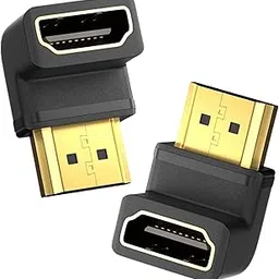 FEDUS Gold Plated HDMI Male to Female Converter Connector Adapter 90 Degree L Shape for HDTV, Plasma TV, LED, LCD Etc – Black 2 Pack-picture-14