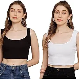 pinovo Women's Trendy Premium Cotton Tank Top & Crop Top for Women-picture-22