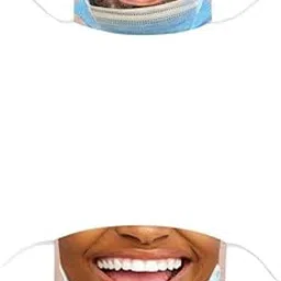 enakshi (label) Creativity 3D Print Funny Prank Face Mask Masque Mouth Covers for Women Men|Clothing, Shoes & Accessories | Costumes, Reenactment, Theater | Accessories | Masks & Eye Masks-picture-14