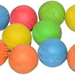 ARYANSH Shoppe Rubber Ball Cricket Training, Tennis Training, Rubber Tennis Ball Cricket Ball (Multicolor) (6)-picture-36