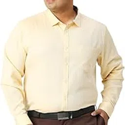 thomas scott Men's | Solid | Full Sleeve | Regular Fit | 100% Cotton | Textured Spread Collar | Formal Shirt (Plus Size)-picture-14