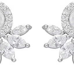 maira made with Pearl Marquise Swiss Zirconia Floral 925 Sterling Silver Valentine Earrings Set for Women/Girls-picture-15