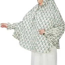 anaapparels ANA Nilofar Sky Blue Hibiscus Floral Prayer Dress – Soft Cotton Namaz Makhna with Tie Knot | Lightweight, Breathable for Hajj, Umrah & Salah-picture-56