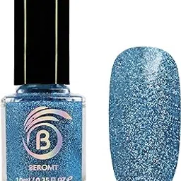 Beromt Blue Wave Holographic Nail Polish, Glitter Nail Paint, Nail Art, Colors, Gel Effect Nail Polish, Best Nail Polish, High-Shine Long Lasting Non-Toxic Professional Nail Polish, 10ml-526-image-32