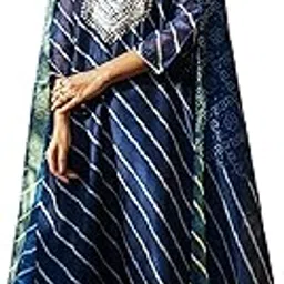 gosriki Women's Cotton Blend Straight Printed Casual Style Kurta With Pant & Dupatta-picture-26