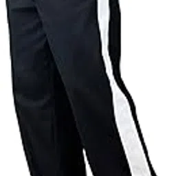 Mens White and Black Single Striped Sporty Lower/Trending Striped Design, Men's Casual and Sport wear-image-64