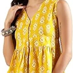 stylum Women's Ikat Printed Rayon Peplum Regular Fit Top-picture-15