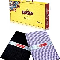 jhabak's Unstitched Polyester Checkered Shirt & Trouser Fabric - 2.25 mtr Shirt Cloth - 1.20 mtr Pant Piece image 1