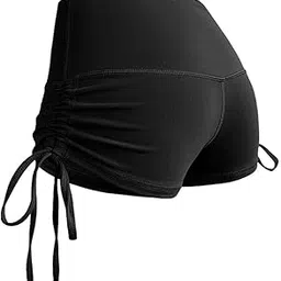 searipe Womens Adjustable Side Tie Butt Lifting Yoga Shorts Tummy Control High Waist Running Shorts-picture-23