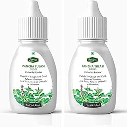 Laven Pancha Tulasi Drops Immunity Booster Natural Immunity Boosting & Cough and Cold Relief 20 ml Pack Of 2-picture-38