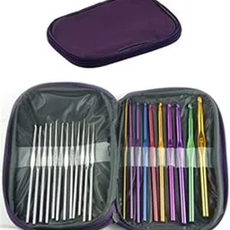 22pcs Multi-colour Aluminum Crochet Hooks Tool Set-image-54