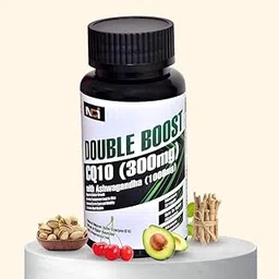Double Boost CoQ10 (300mg) with Ashwagandha Supplement(1000mg) for sperm and heart health 60 capsules for two months-image-16
