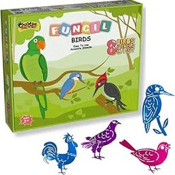 Creative Factory - Funcil Birds Durable and Supreme Quality Stencils with no Sharp Edges, Great idea for Birthday and Return Gifts for Kids Age 3+-picture-24