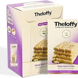 THELOFFY Premium Mawa Malai Chikki Gajak No Added Colors or Preservatives Soft & Creamy Chikki Traditional Indian Sweets & Snacks Kadalai Mittai - 100g (Pack of 5)-picture-23