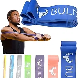 BULMARC's Resistance Band Pull Up Assist Bands with 65+ Exercises for Pull Ups, Workout, Chin Ups, Stretching, Weight Loss & Powerlifting, Anti Snap Natural Latex (Navy Blue, Ultimate (57-103) KGS)-picture-13