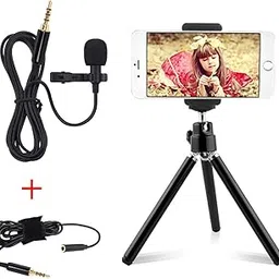 Professional Grade Lavalier Lapel Microphone with Easy Clip and Phone Tripod, SourceTon Omnidirectional Mic with Clip and Adjustable Camera Stand Holder Perfect for Recording & Video Conference-image-31