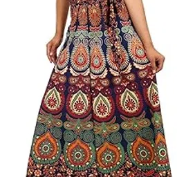 rangun Printed Cotton Wrap Around Skirt For Women's-picture-25