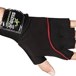 StarX GG-LN-700 Neoprene and Lycra Gym / Exercise_and_Fitness Gloves, Black-picture-29