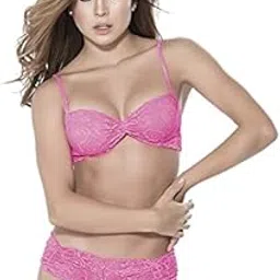 veeva beauty & fashion Floral Lingerie Set for Women for Honeymoon (Pink)-picture-22