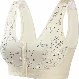 khdfid Front Button Bra, Convenient Sports Bras Women Cotton Ultra Soft Cup-picture-23