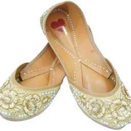 dome Embroidered Punjabi Mojaris Phulkari Juti Shoe for Girl’s and Women’s-picture-11
