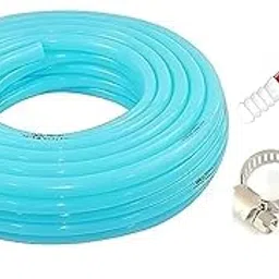 RAISCO Flexible Long Garden Water Pipe/PVC Pipe/Water House Pipe | Car Washing, Floor Cleaning & Pet Bathing/Garden Outdoors Pipes with Hose Connector -10 Meter Sky-picture-18