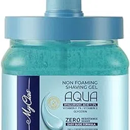 MY CLAS NON FOAMING SHAVING GEL| Hyaluronic acid|24h Express Hydration | Vitamin E, Vitamin F, Glycerin| Shaving Gel for Men | Intense Cooling | Suitable for Sensitive Skin | Easy Glide Formula |900 ml (900 ml (Pack of 1), AQUA)-picture-32