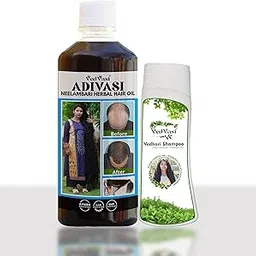 Organic Neelambari Adivasi Herbal Hair Growth Oil – Powerful Ayurvedic Hair Fall Control & Anti-Dandruff Treatment with Onion, Rosemary, Castor, Amla, Almond, Coconut, Brahmi & Bhringraj – Natural Hair Nourishment for Men & Women (500ml, Pack of 1)-picture-68