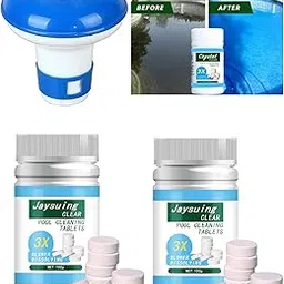 Swimming Pool Cleaning Chlorine Dispenser Kit, Includes 200g Purifier Tablets, UV Protection Design, Suitable for All Pool Types-picture-32