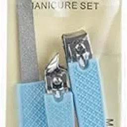 Beauty Manicure Nail Clippers Set Decoration Nail Tools Nail Clippers Three-Piece Set Flat and Oblique Nail Clippers | Baby Nail Trimmer Grooming Set (Blue)-picture-28