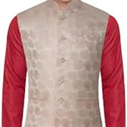 uvee Printed Modi Jacket For Men ( Pink Gold )-picture-46