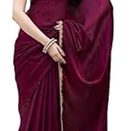 SAREEZAA Women's Two Tone Fendy Chiffon Saree (With Blouse)-image-73