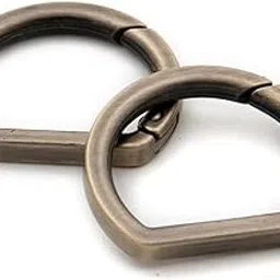 10pcs Metal Spring Key Ring,Spring Snap Hooks Clip Buckle,Flat D Ring for Purses (Brushed Brass)-picture-13