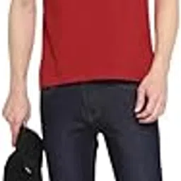 Unisex Regular Fit T-Shirt ! Round Neck Cotton Blend T-Shirt for Men & Women (Available in Dark Grey, Maroon, Sky Blue, Navy Blue Color)-image-6