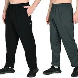 ameena store Men’s Dryfit Cotton Trousers | Soft Comfortable Casual Wear Track Pants with Elastic Waistband with Pockets & Jip | Sports, Casual Trouser Pack of 02 Plus Size (S to 6XL)-picture-12