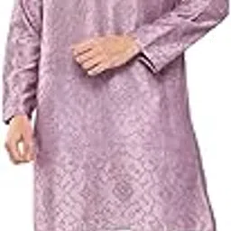 see designs Men's Long Sleeve Mandarin Collar Lime Embroidered Sequined Rayon Kurta With Pyjama-picture-24