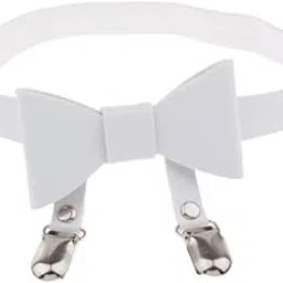 ujeavette 3xWomen Bowknot Leg Garter Faux Leather Elastic Punk Thigh Ring Belts White-picture-28
