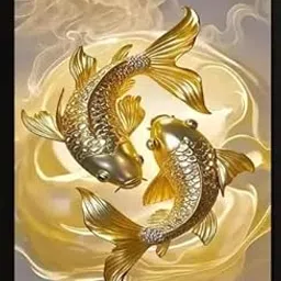 Golden Twin Fish Wall Art Frame for Home and Office Decor | A4 Size Acrylic Painting with Frame (14 x 10 Inch) | Elegant Decorative Wall Hanging for Living Room and Bedroom-picture-11