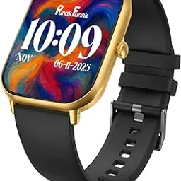 PunnkFunnk H9 1.96” HD Display Smartwatch for Men & Women | Bluetooth Calling | Heart Rate | SpO2 | Sleep Monitor | 100+ Sports Modes | IP67 | Fitness Watch for Android & iOS - (Gold Dial Black)-picture-30