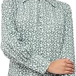 kibo Casual Women's Floral Polyester Collar Neck Top Light Green-picture-25