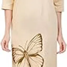 litelooks clothing Litelooks Women's Cotton Knee Length Nighty with Pocket and 3/4 Sleeve for Confortable Nights-picture-43