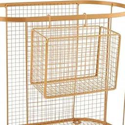 ATORSE Workout Equipment Home Gym Storage Rack with Wheels for Dumbbell Yoga Blocks Gold-picture-20