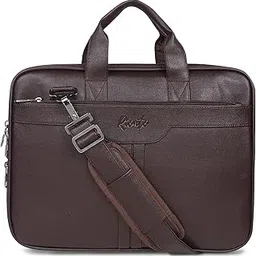 RIONTO Messenger Bag - Laptop Bag for Men, PU Leather Expandable Office Bag for Men | Supports Laptop Upto 15.6 inches (Brown)-picture-19