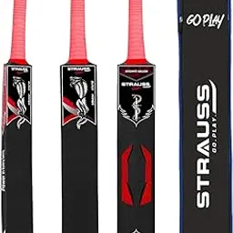 STRAUSS Black Mamba Kashmir Willow Cricket Bat | Size: Short Handle (SH) | Suitable Only for Tennis Ball | Age Group 13+ yrs | for Youth/Adults | Bat Cover | Black | (1050-1200 Grams)-image-93