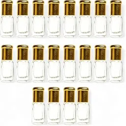 Pack of 20-6ml Empty Glass Attar Bottles with Roll-On Applicator | Refillable Perfume Oil Containers for Attar, Ittar, Oudh, Rose & Essential Oils | Travel-Friendly Leakproof Bottles for Daily Use-picture-35