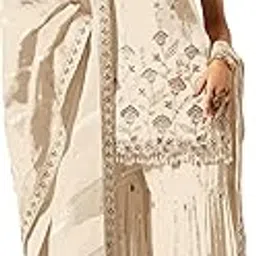 rudraprayag Women's Faux Georgette Fabric With Embroidery Work Semi Stitched Sharara Palazzo Anarkali Suit With Dupatta-picture-49