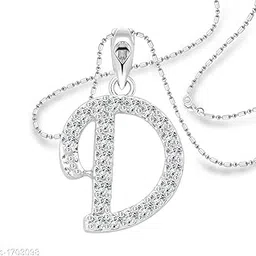 vighnaharta Desire D Alphabet CZ Rhodium Plated Alloy Pendant for Women and Girls-[VFJ1236PR]-picture-37