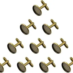atorse 10Pcs Round Cuff Link Bronze Blanks Diy Findings 16Mm Pads-picture-37