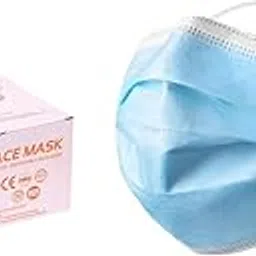 NUVO MEDSURG Meltblown Fabric Disposable 3 Ply With Elastic Surgical Blue Face Mask with Nose Pin for Unisex-image-42