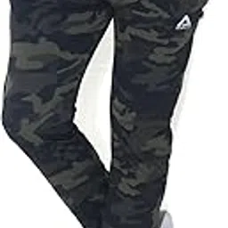 Men's Camouflage Track Pants, Slim Fit, Drawstring Waist, Double Zip Pockets, Back Pocket, Military Style-image-56